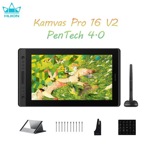 Huion Kamvas Pro Graphics Drawing Tablet With Integrated Touch Bar