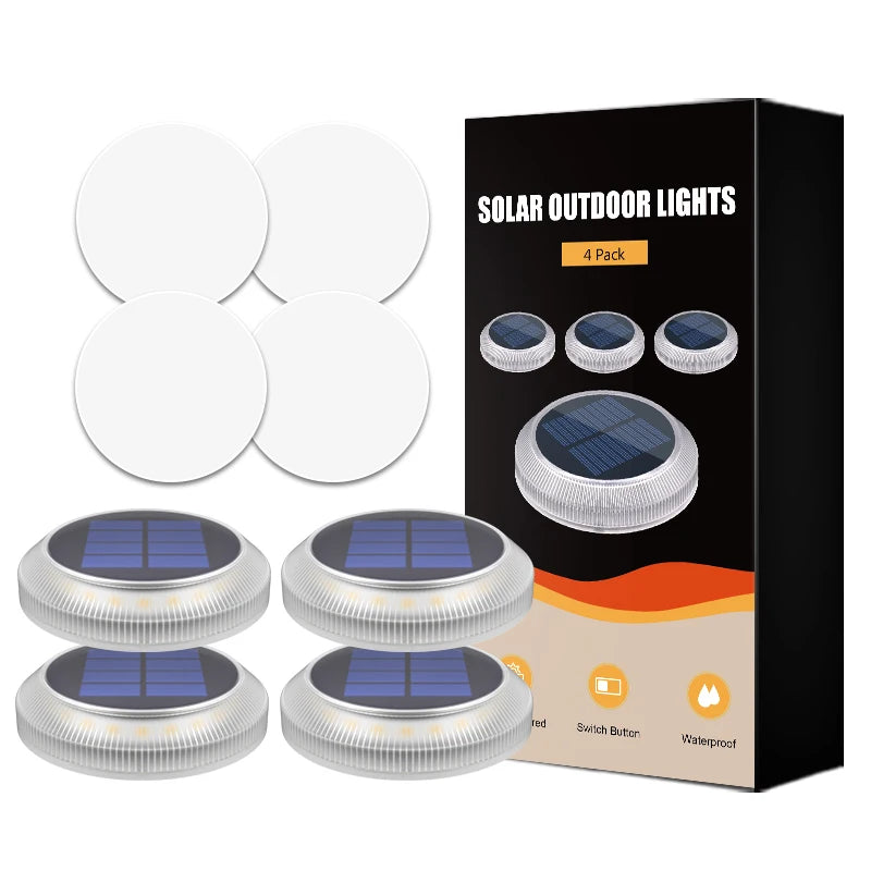 Solar Deck Lights IP68 Waterproof Automatic On Off Step Lighting