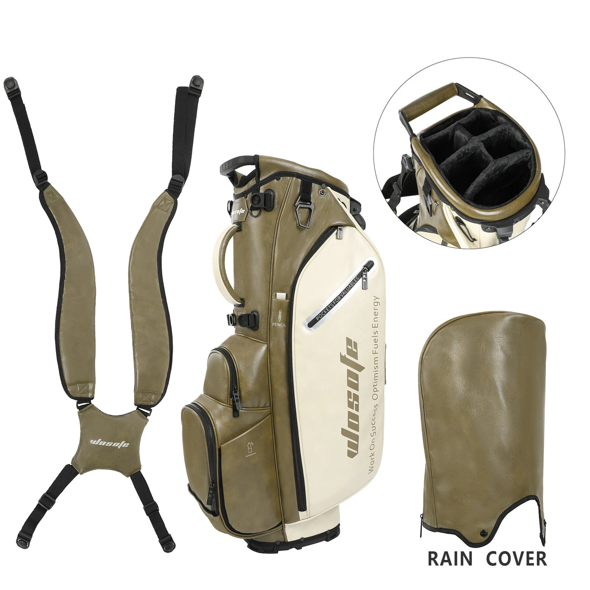 Lightweight Golf Stand Bag With Dual Strap And Dividers