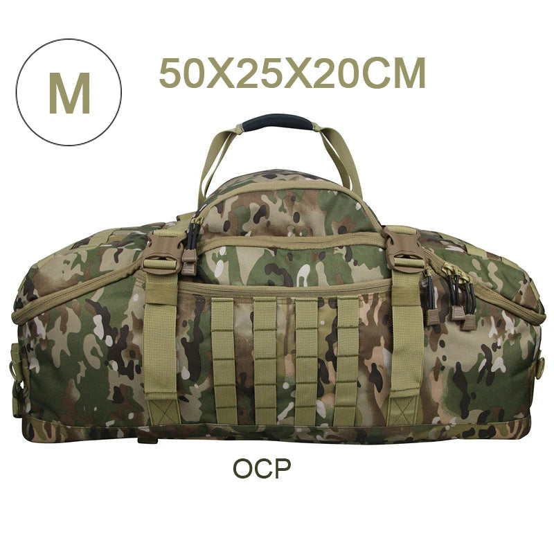 LQARMY Waterproof 3 Way Duffel Bag Large Capacity Travel Tote