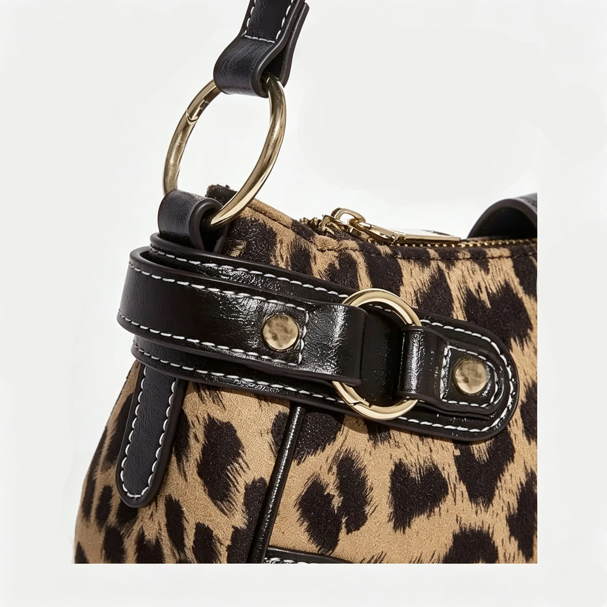 Classic Women Elegant Retro Buckle Nylon Splice Shoulder Bag