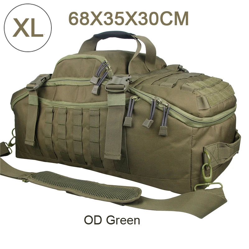 LQARMY Waterproof 3 Way Duffel Bag Large Capacity Travel Tote