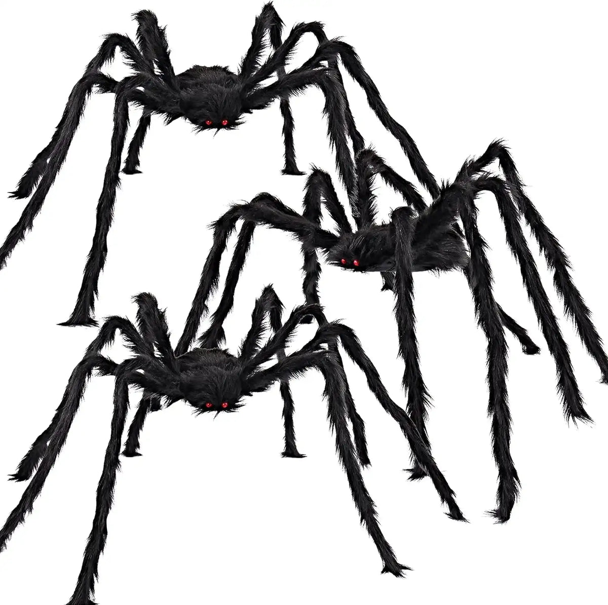 3 Pack 5 FT Giant Spider Halloween Decorations Scary Spider Halloween Decorations Outdoor Party Yard Decorations