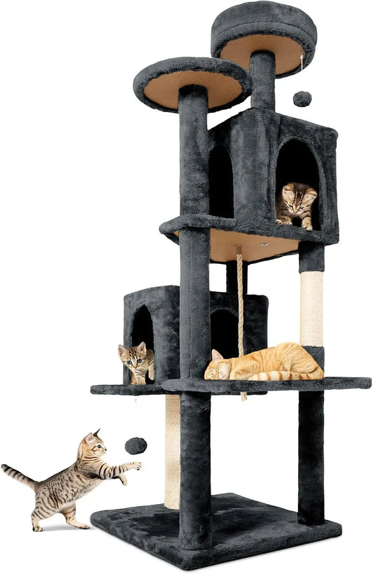 Multi Level Cat Tree Condo With Sisal Scratching Post And Cave