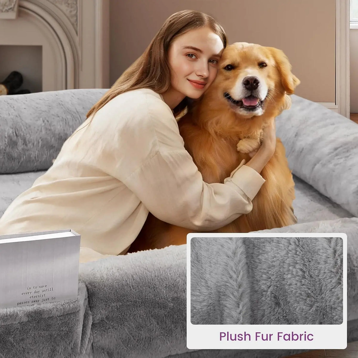 Ergonomic Cotton Human Dog Bed For Adults Cozy Resting Place