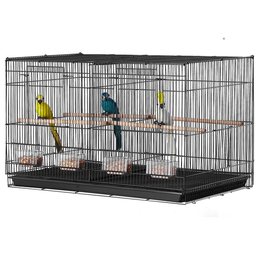 Succebuy Travel Divided Stackable Bird Cage With Handle Perch