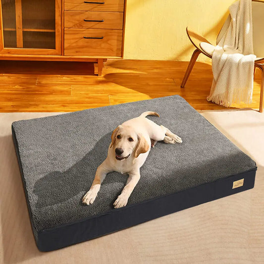 Orthopedic Memory Foam Dog Bed With Washable Waterproof Cover Pad