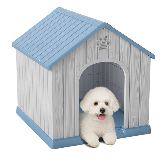 Weatherproof Plastic Dog House For Small Indoor Outdoor Pets