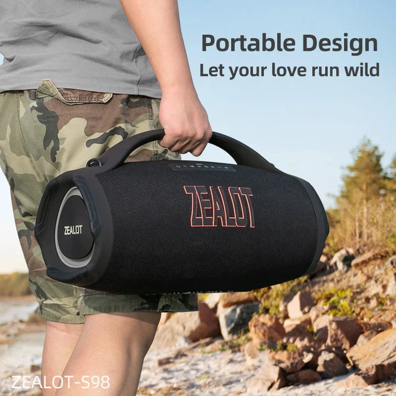 Zealot Portable Bluetooth Speaker 160W Wireless Waterproof Outdoor Audio