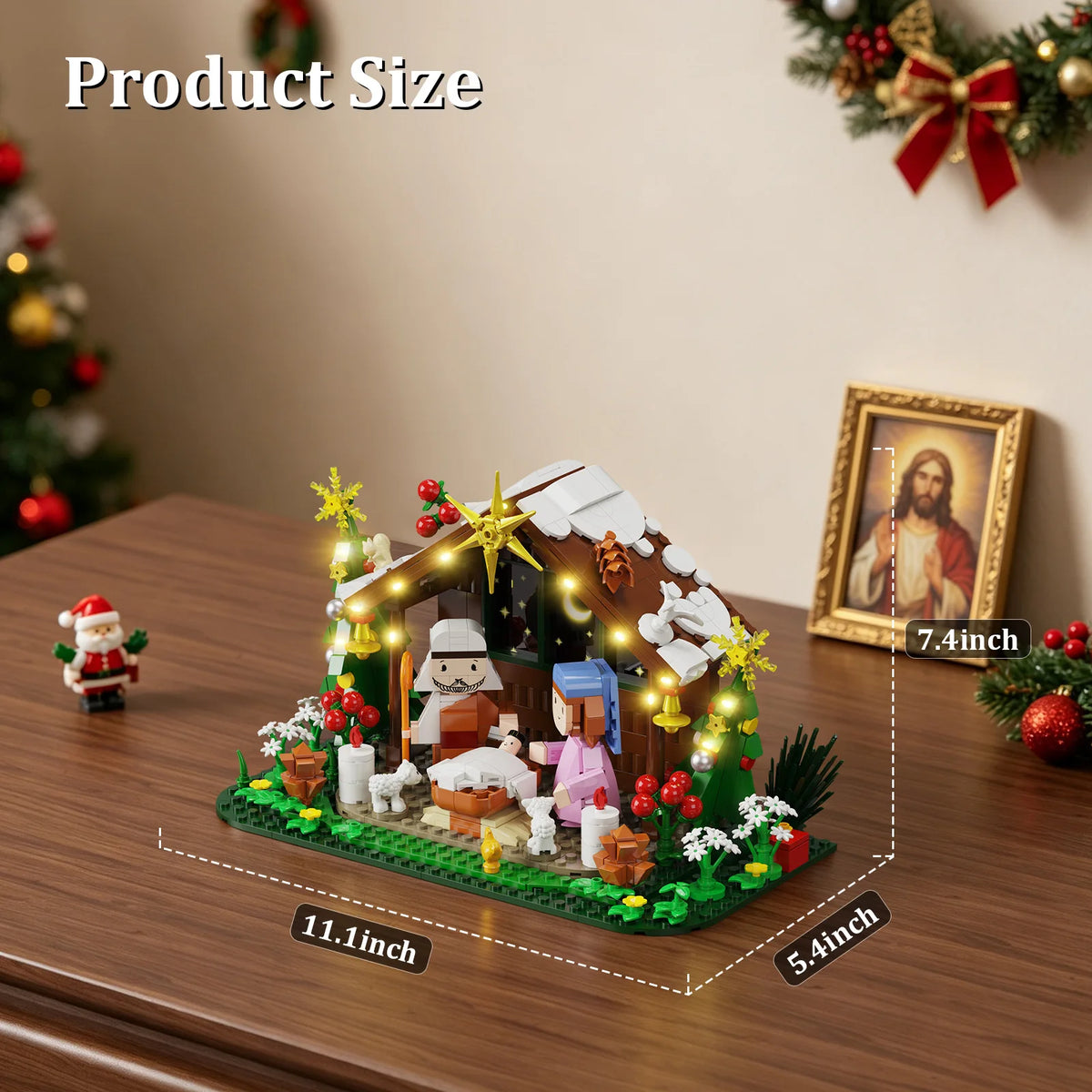 BuildMoc Nativity Scene Building Blocks Set for Religious Home Decor