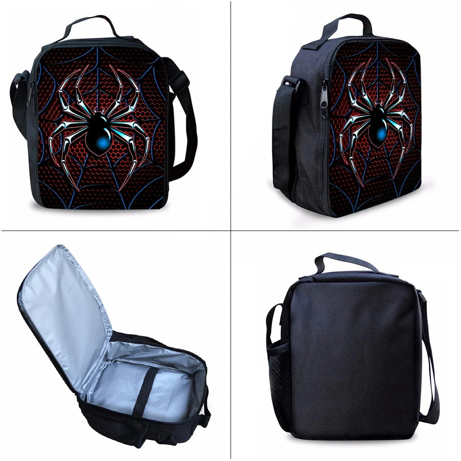 3D Spider Pattern Cartoon School Backpack For Children