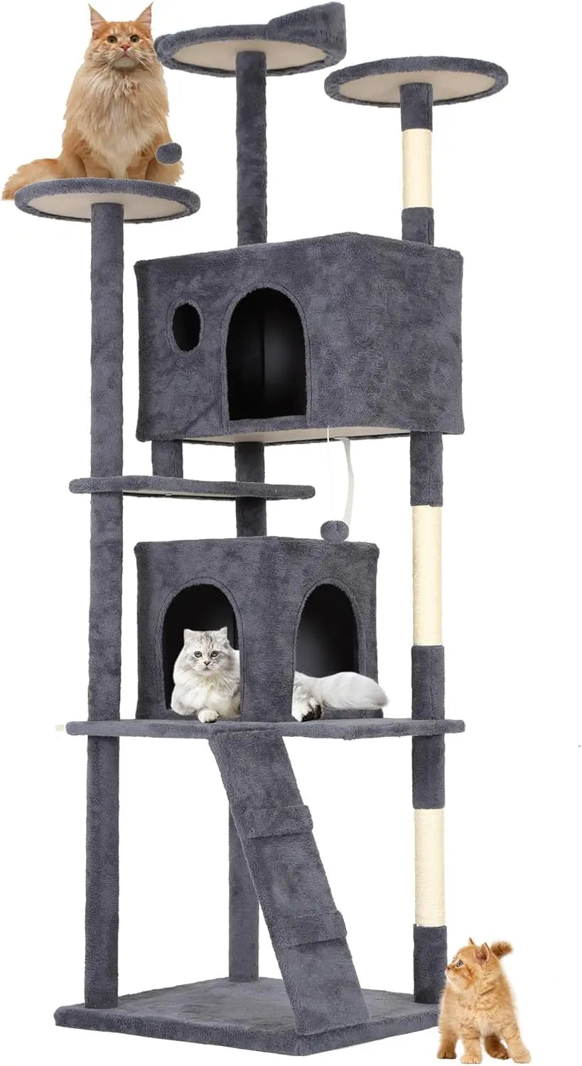 BestPet Multi Level Cat Tree Tower Featuring Sisal Scratching Posts