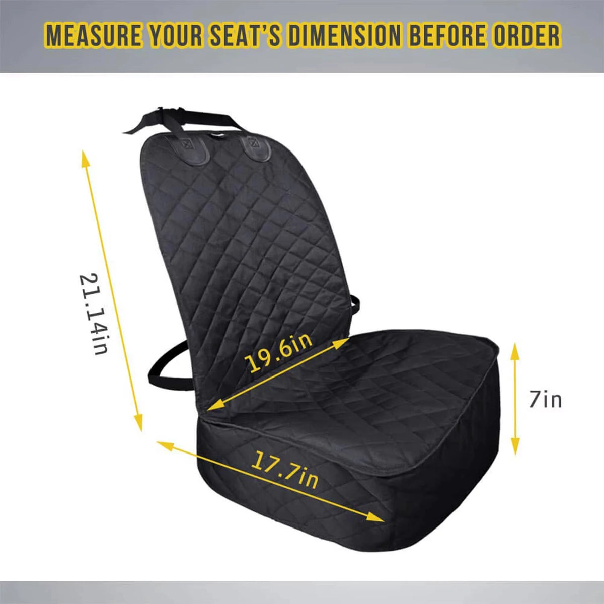PetraVel Waterproof Dog Front Seat Cover With Breathable Nylon