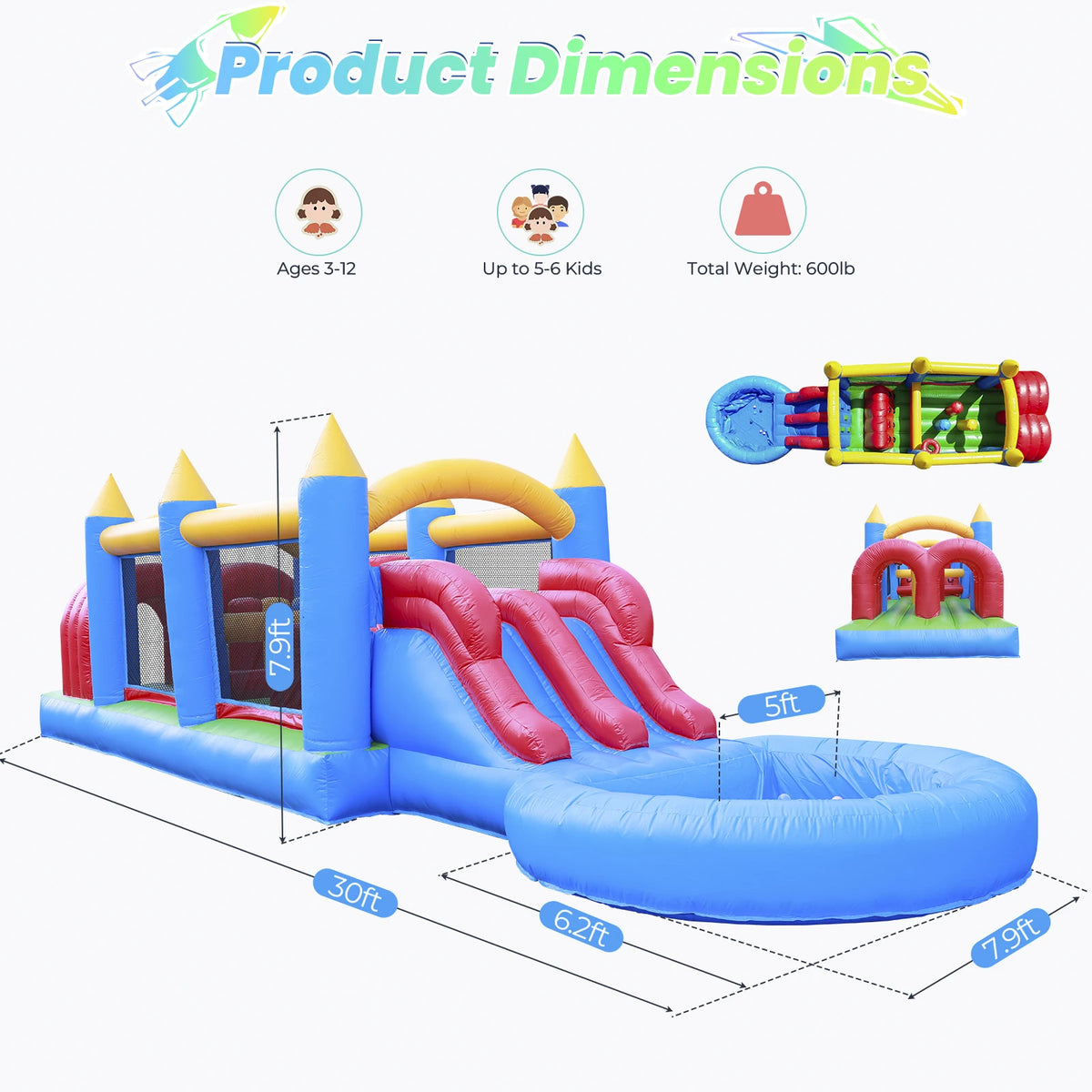 9 Models Bouncy Castles Of Children Outdoor Inflatable Castles Air Bounce House Inflatable Bouncers Kids Soft Play Set Outdoor Play Grounda