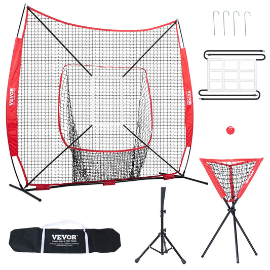 SucceBuy Baseball Practice Net With Ball Collector And Carry Bag