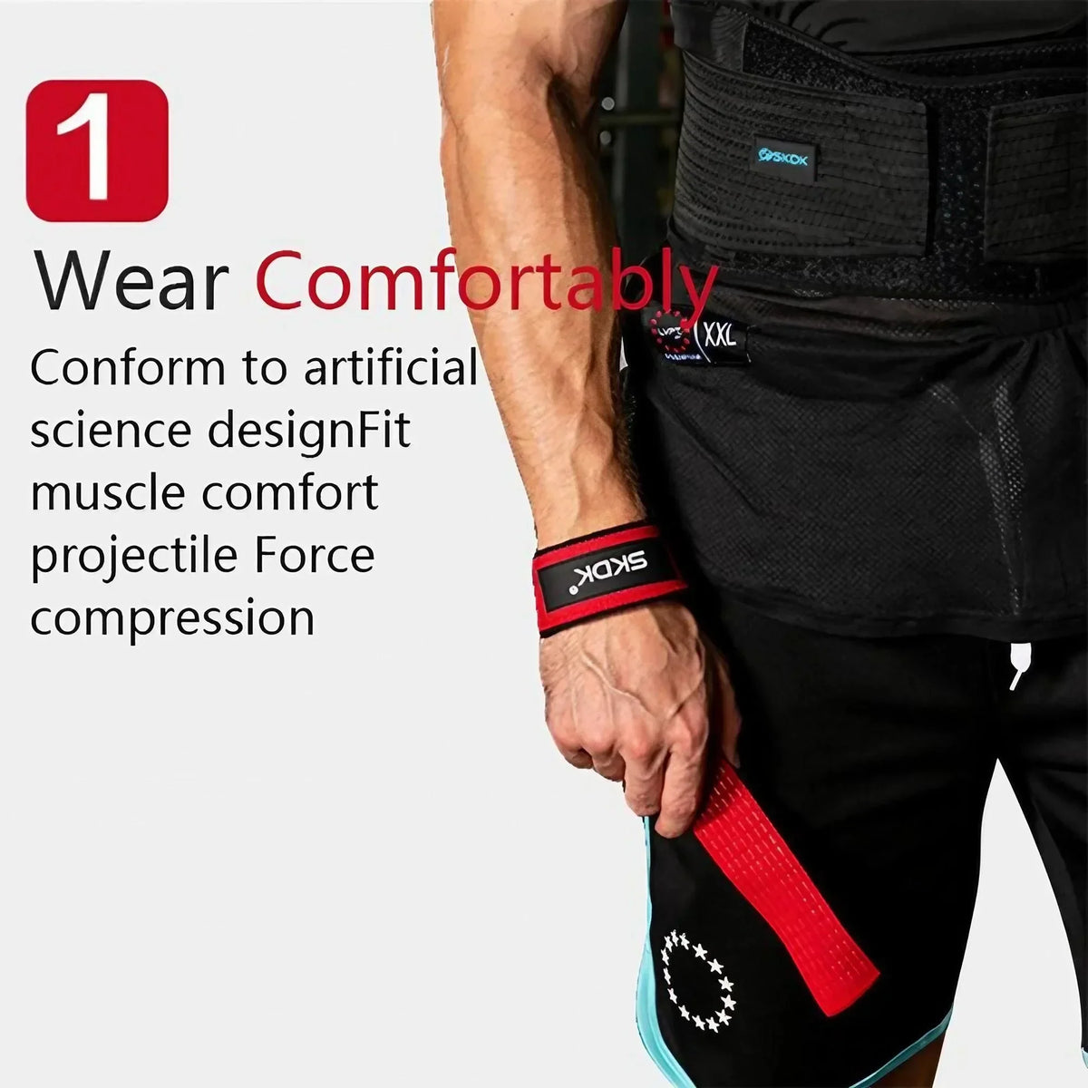 Heavy Duty Neoprene Weightlifting Straps With Silicone Grip