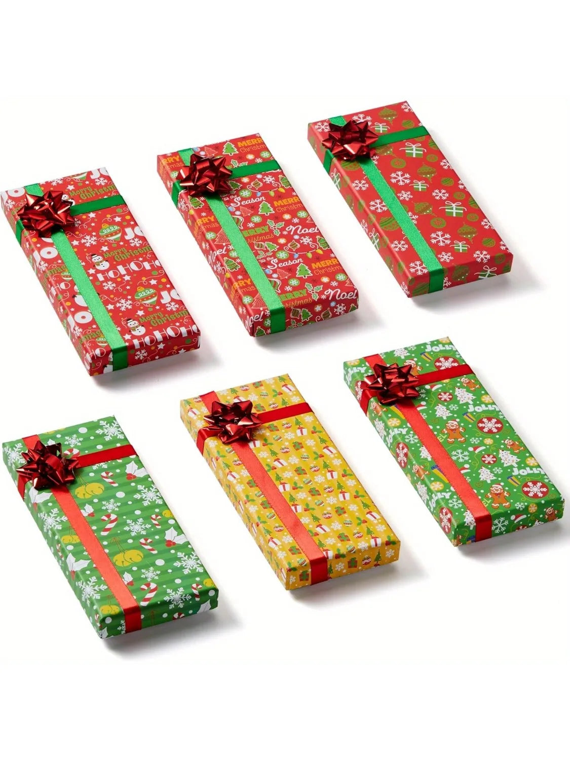 Joyfy Christmas Gift Card Boxes With Bows For Holiday Presents