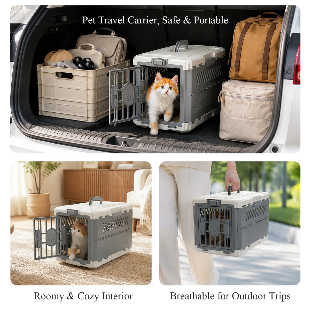 PAWZ Road Foldable Pet Travel Carrier With Secure Door