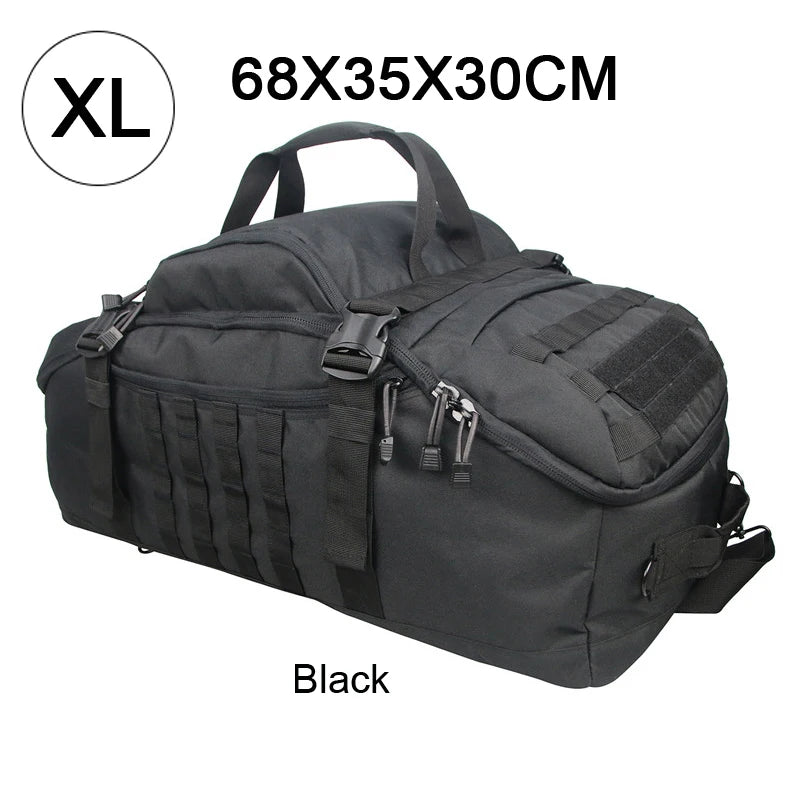 LQARMY Waterproof 3 Way Duffel Bag Large Capacity Travel Tote