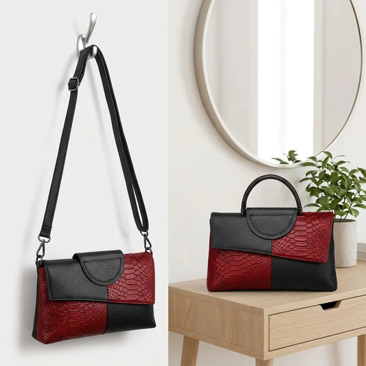 Womens Crocodile Pattern Elegant Messenger Shoulder Crossbody Bag