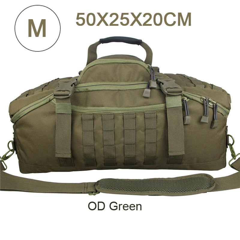 LQARMY Waterproof 3 Way Duffel Bag Large Capacity Travel Tote